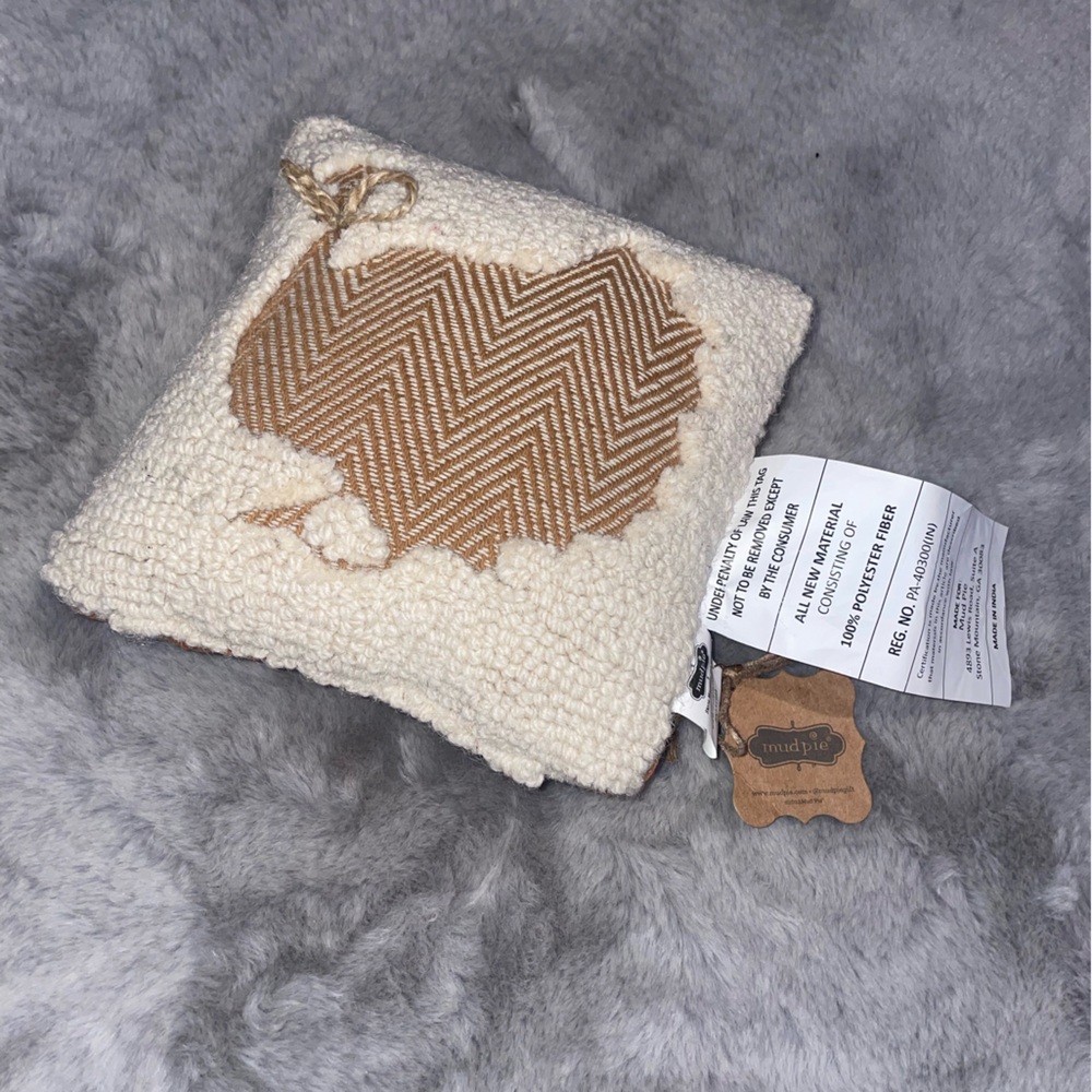 Mud Pie mini turkey pillow